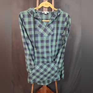 Simply Noelle Green Hooded Flannel Dress